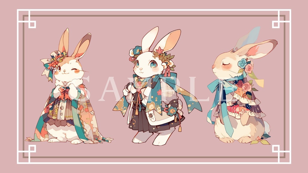 【透過済】メルヘンうさぎセット 03