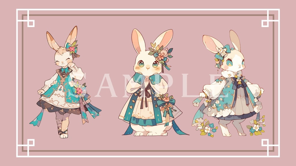 【透過済】メルヘンうさぎセット 03