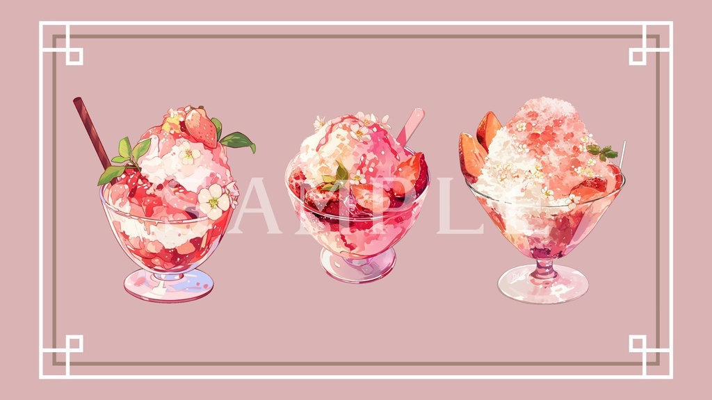 【透過済】かき氷セット 01