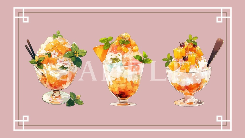 【透過済】かき氷セット 01