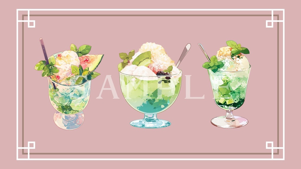 【透過済】かき氷セット 01