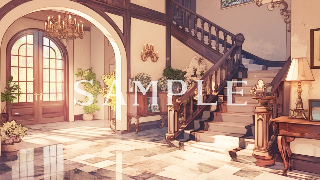 【背景素材】エントランスホール 01