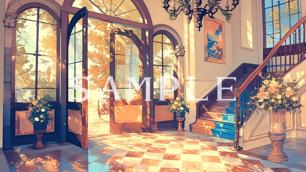 【背景素材】エントランスホール 01