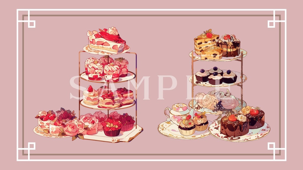 【透過済】アフタヌーンティーセット 01