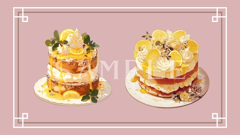 【透過済】デコレーションケーキセット 01