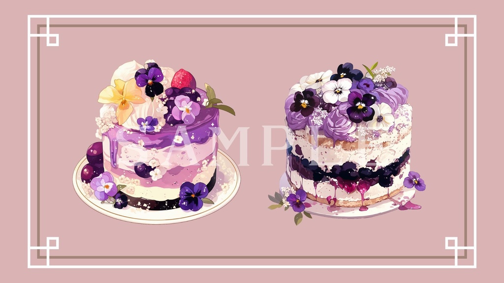 【透過済】デコレーションケーキセット 01