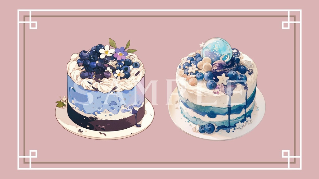 【透過済】デコレーションケーキセット 01