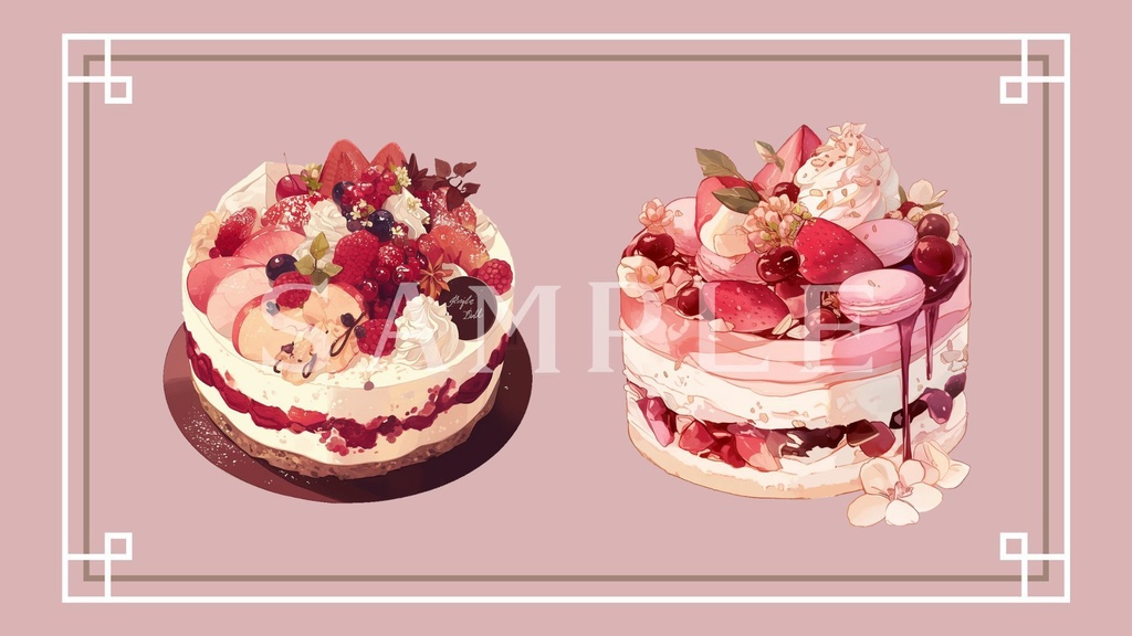 【透過済】デコレーションケーキセット 01