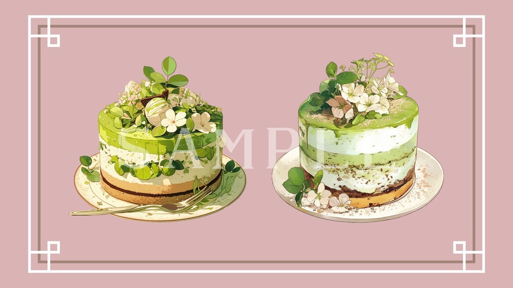 【透過済】デコレーションケーキセット 01