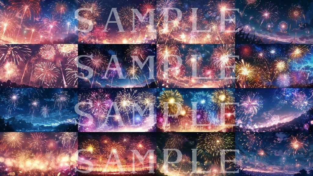 【背景画像】花火大会セット 01