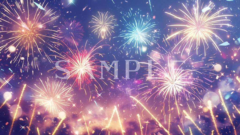 【背景画像】花火大会セット 01