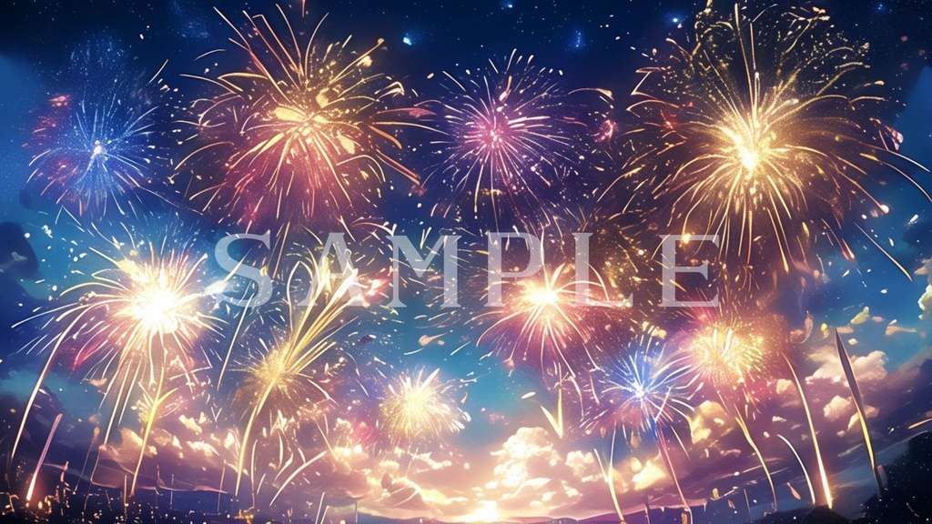 【背景画像】花火大会セット 01