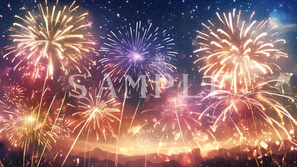 【背景画像】花火大会セット 01