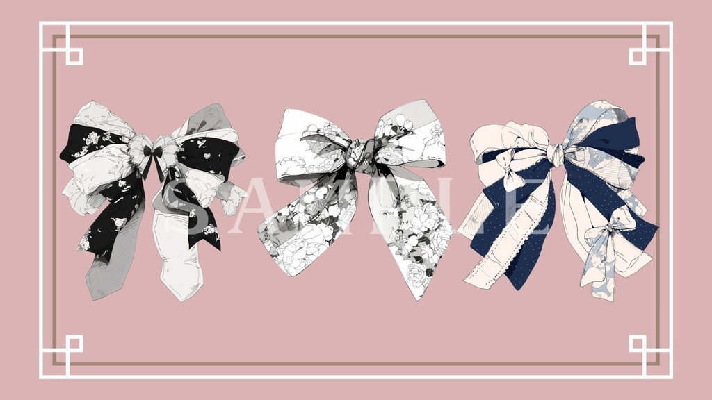 【透過済】リボンセット 06