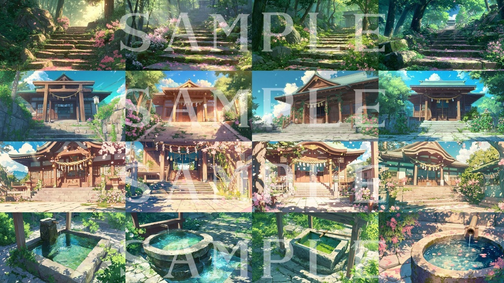 【背景画像】神社セット01