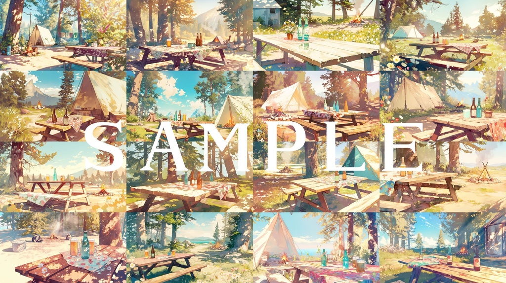 【背景画像】キャンプ・ハイキングセット 01