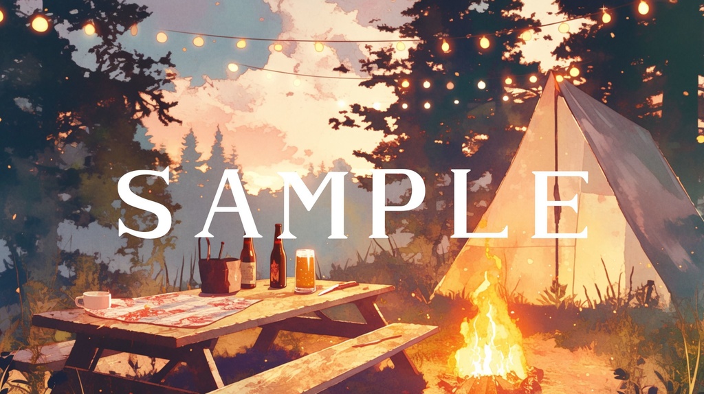 【背景画像】キャンプ・ハイキングセット 01