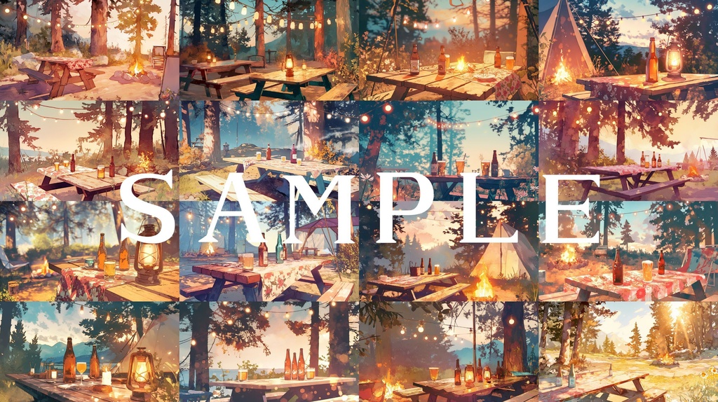 【背景画像】キャンプ・ハイキングセット 01