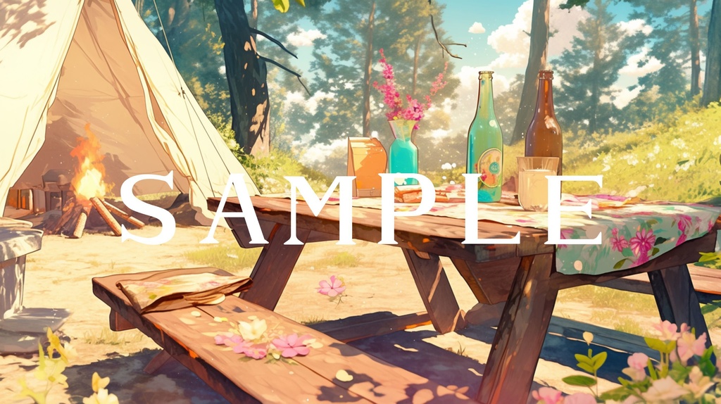 【背景画像】キャンプ・ハイキングセット 01