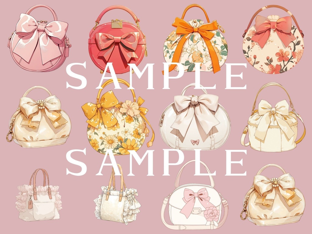 【透過済】ガーリーバッグ(ハンドバック・リュック)セット 01