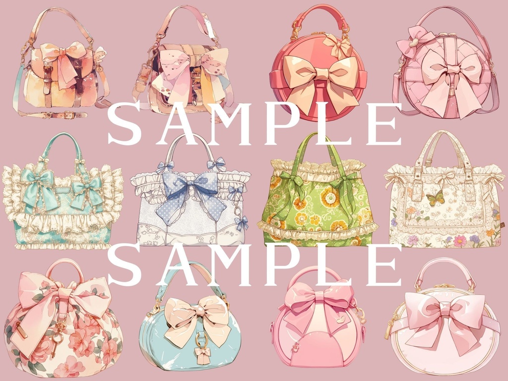 【透過済】ガーリーバッグ(ハンドバック・リュック)セット 01