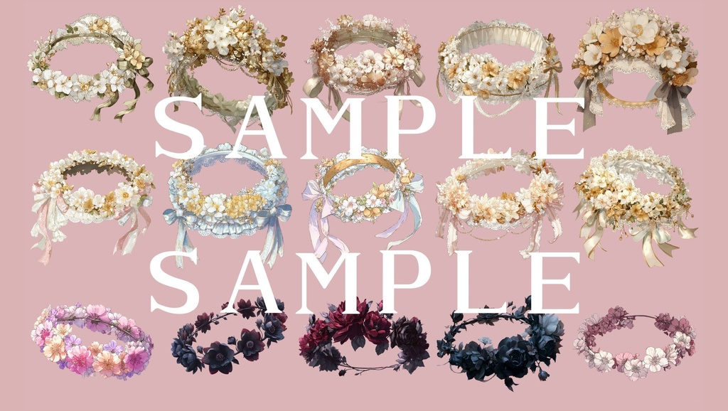 【透過済】花冠・羽セット 01