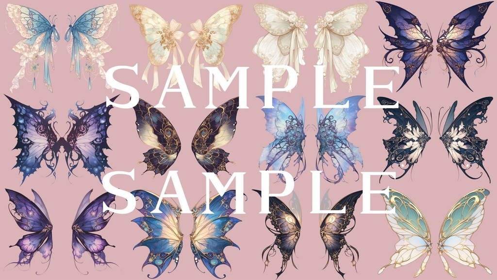 【透過済】花冠・羽セット 01