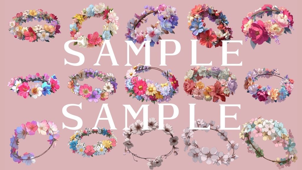 【透過済】花冠・羽セット 01