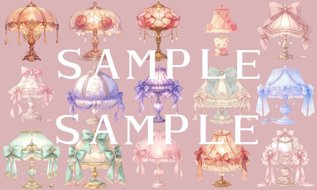 【透過済】ガーリーインテリアセット 01