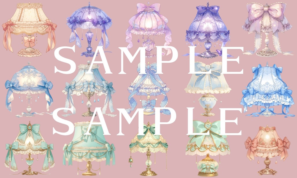 【透過済】ガーリーインテリアセット 01