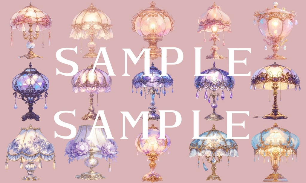 【透過済】ガーリーインテリアセット 01