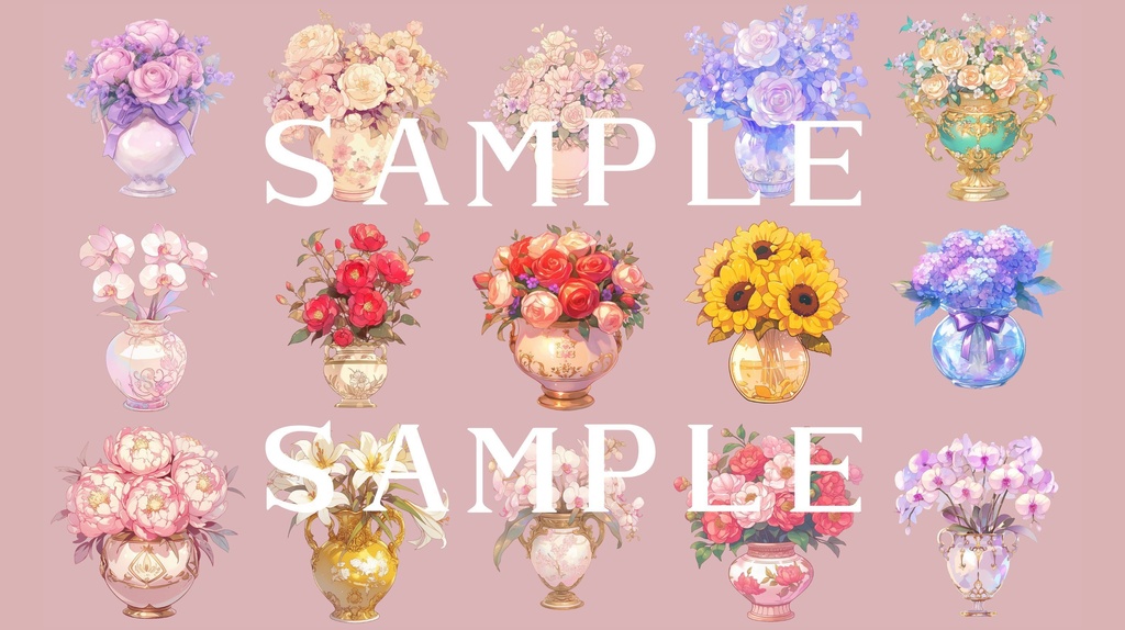 【背景+透過素材】ご令嬢ルームセット 01