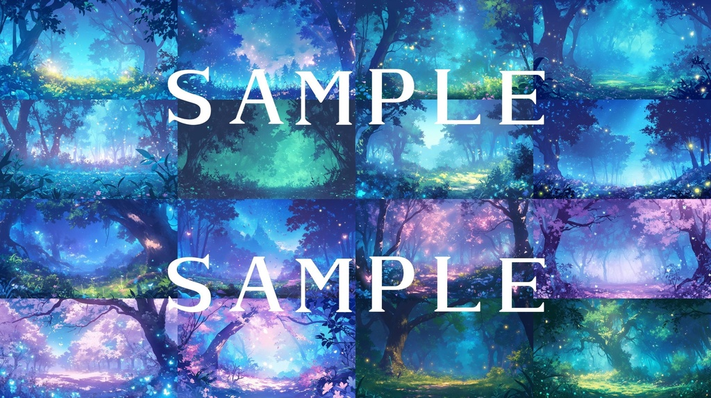 【背景画像】メルヘンチックな森セット 01