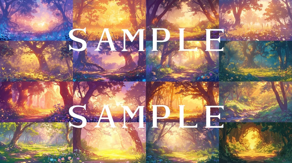 【背景画像】メルヘンチックな森セット 01