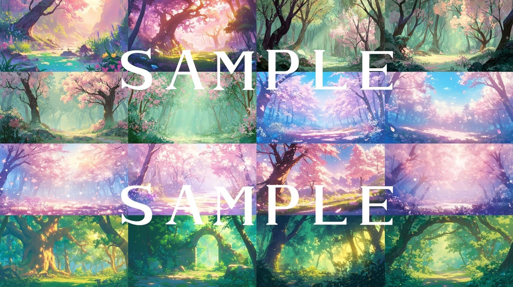 【背景画像】メルヘンチックな森セット 01