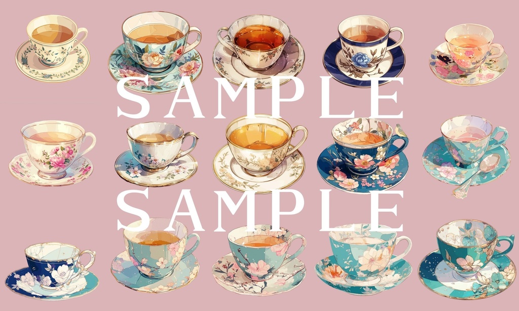 【透過済】ティーセット 01