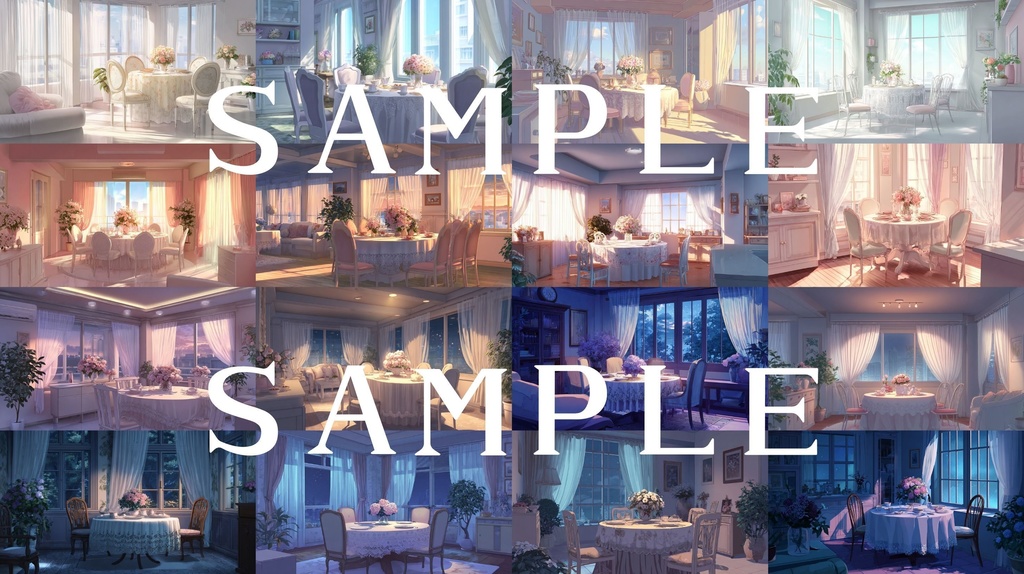 【背景+透過素材】おもてなしセット 01