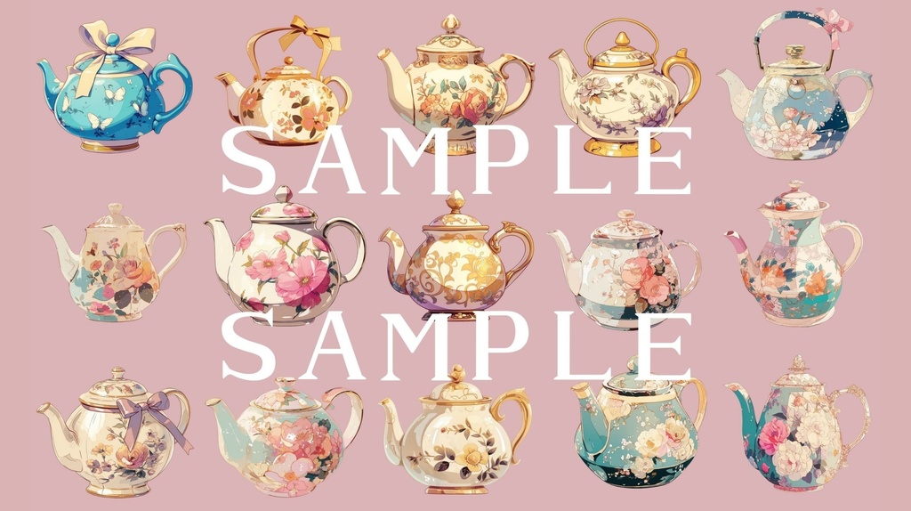 【背景+透過素材】おもてなしセット 01