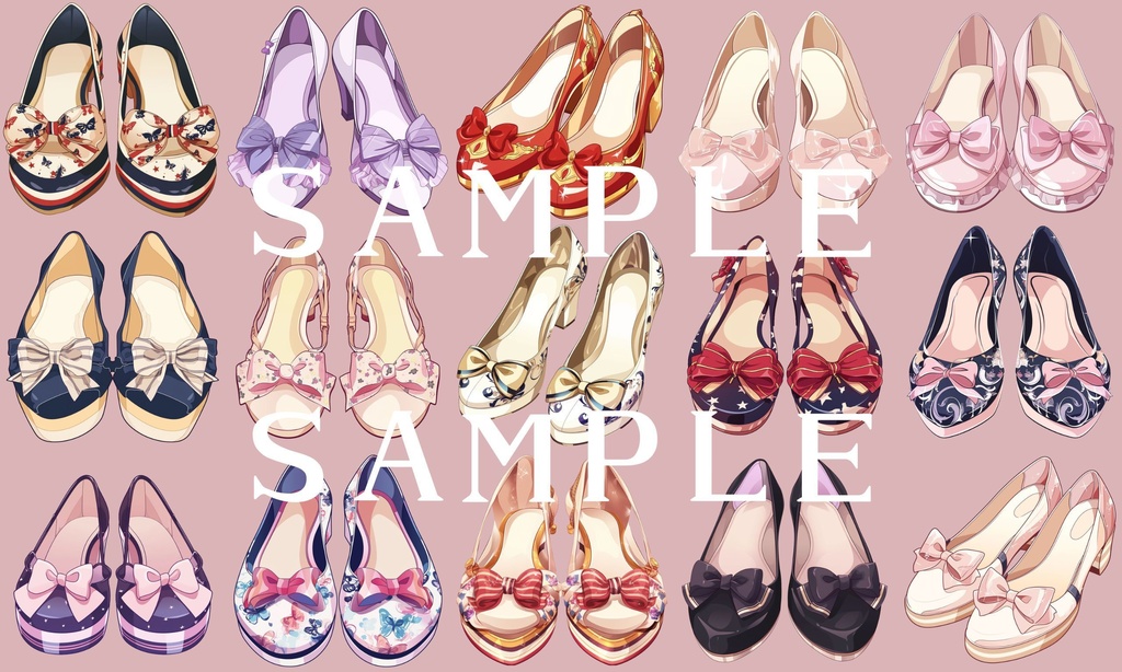 【透過済】女性 靴セット 01