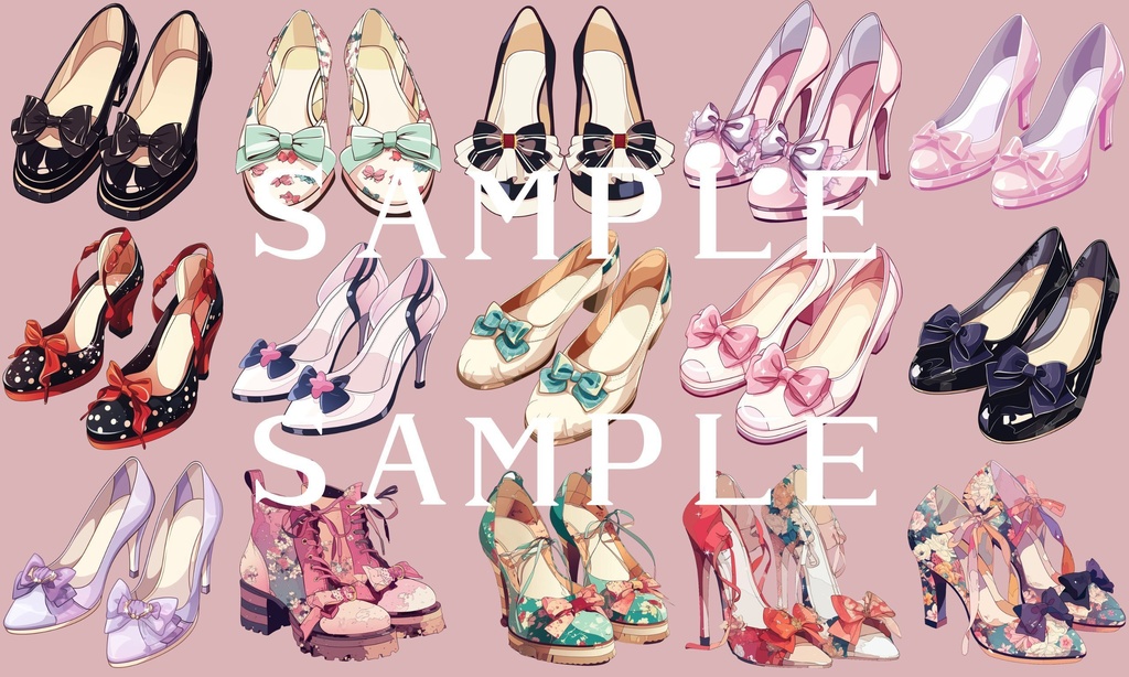 【透過済】女性 靴セット 01