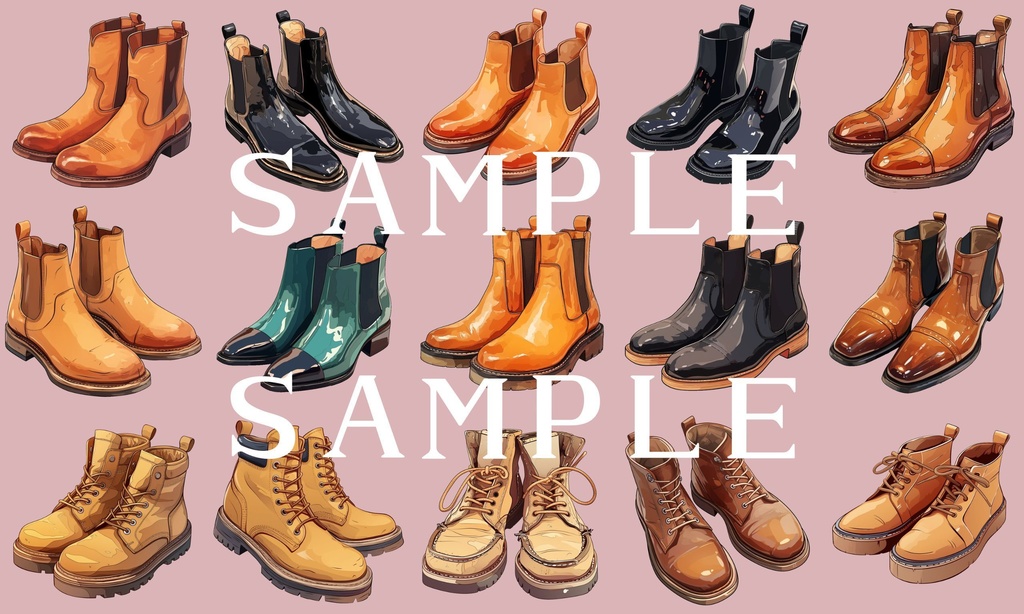 【透過済】男性 靴セット 01