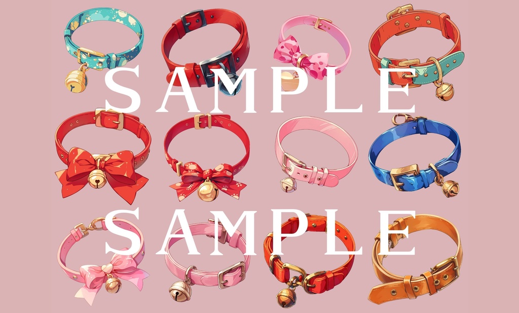 【透過済】いぬアクセサリーセット 01