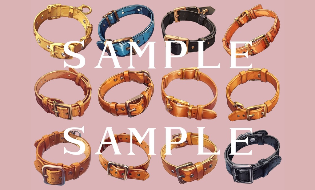 【透過済】いぬアクセサリーセット 01