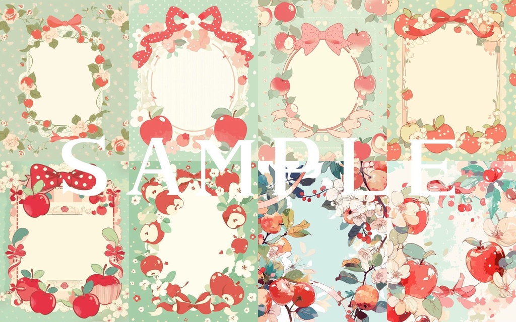 【フレーム素材】フルーツフレームセット 01