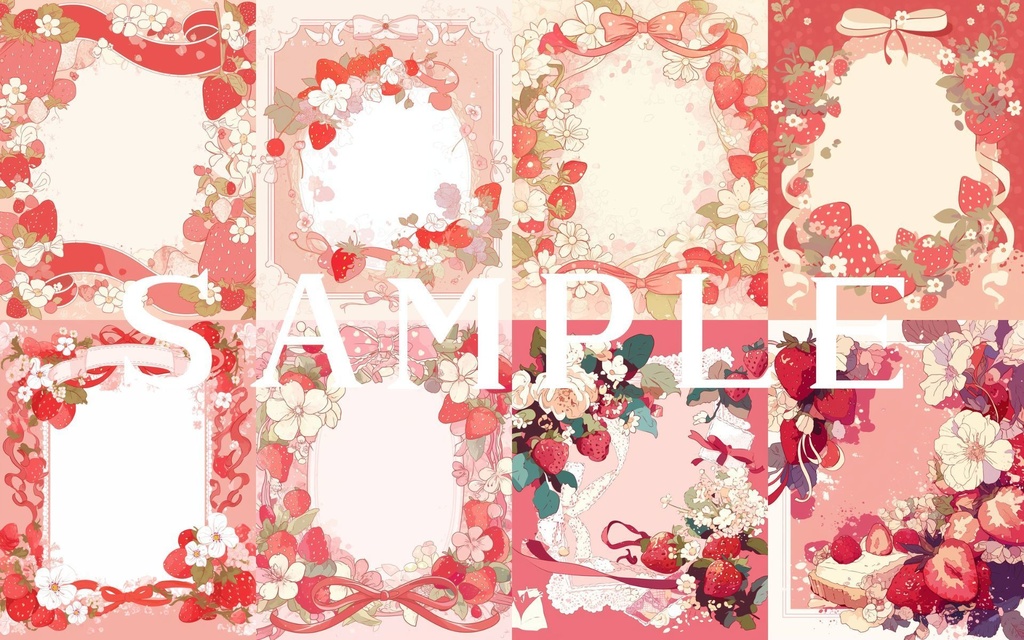 【フレーム素材】フルーツフレームセット 01