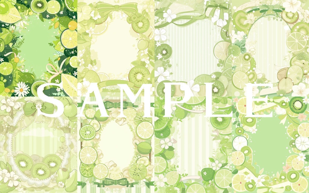 【フレーム素材】フルーツフレームセット 01