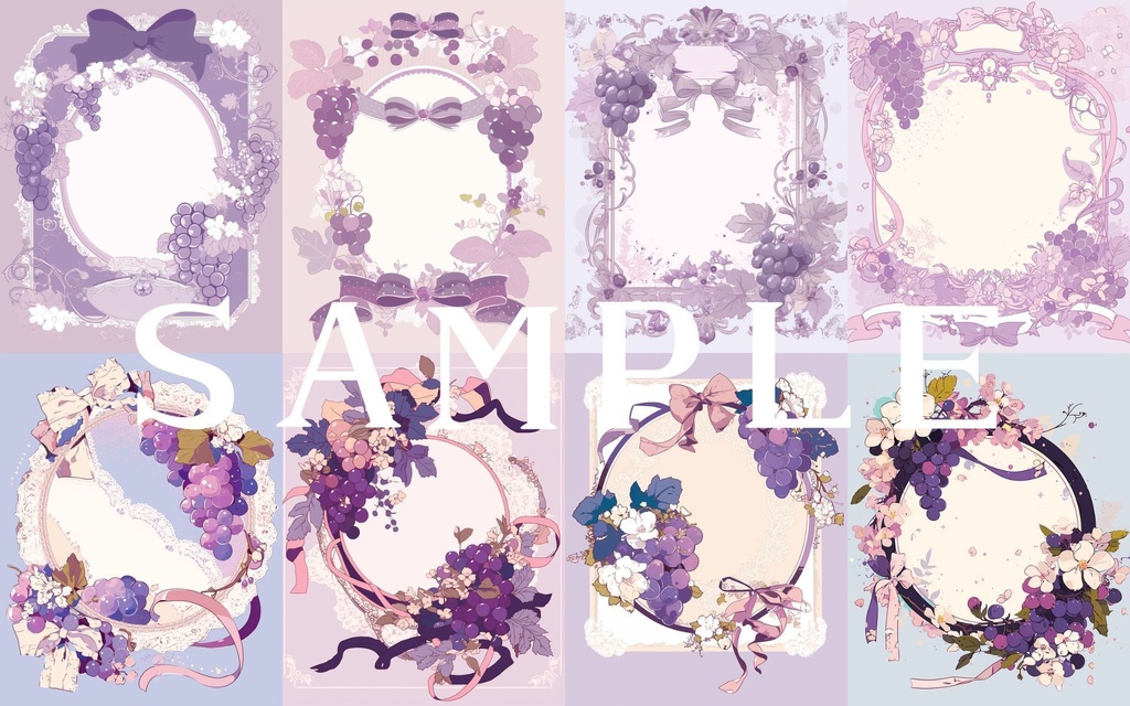 【フレーム素材】フルーツフレームセット 01