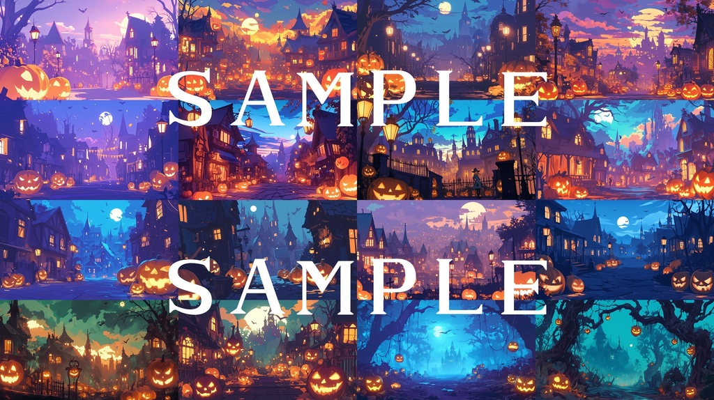 【背景画像】ハロウィンセット 01