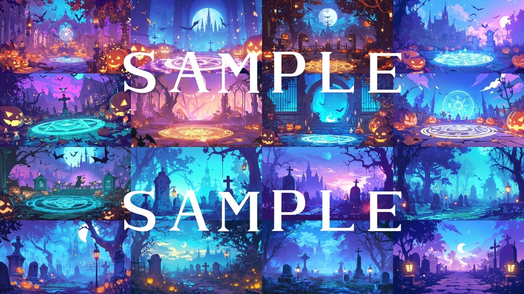 【背景画像】ハロウィンセット 01