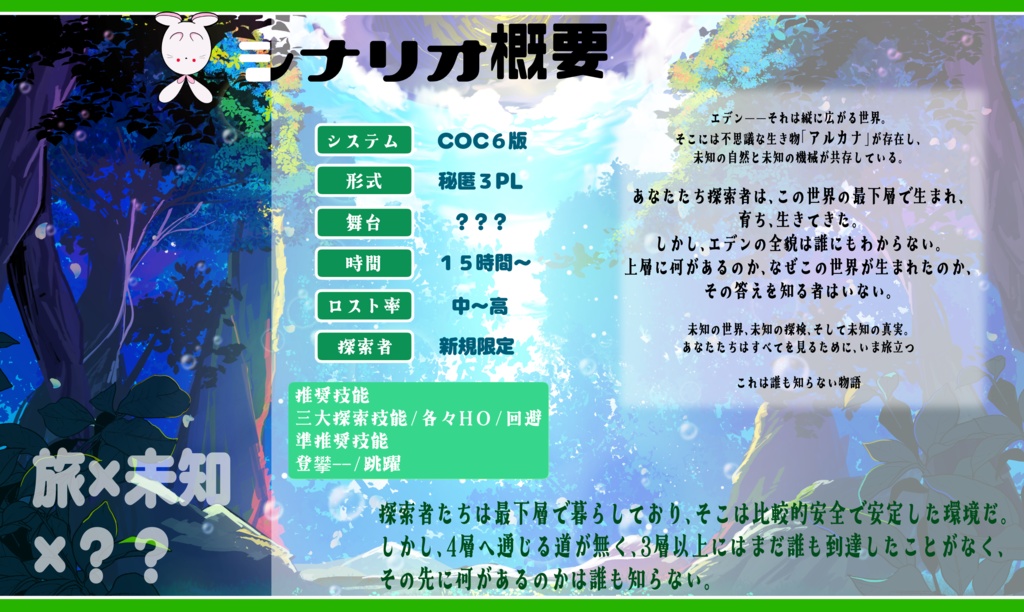 【CoCシナリオ】縦界のエデン【E189703】